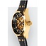 TW Steel TW Steel Horloge VS131 Skeleton Volante Staal met Geelgouden Plating Automaat met Zwart Croco Horlogeband 45mm