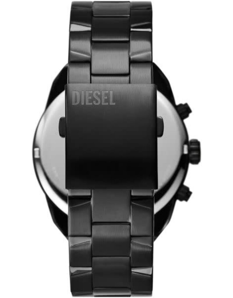 Diesel Diesel DZ4644 horloge heren 49 mm doorsnede staal black pvd plated met gouden accenten