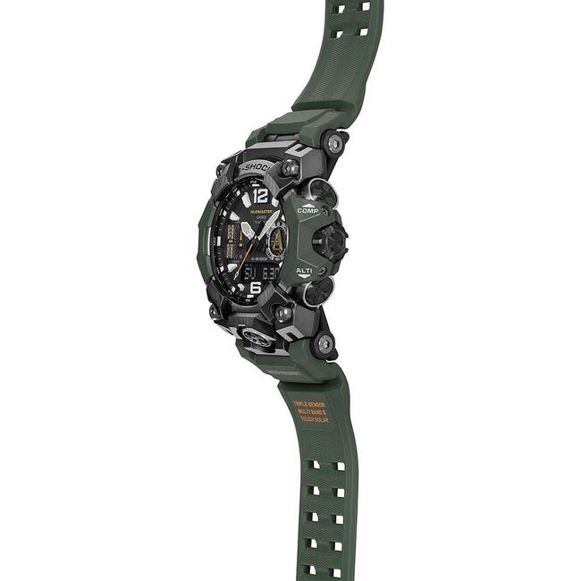 Casio G-Shock CASIO G-Shock GWG-B1000-3AER Mudmaster Solar Staal met Groene Horlogeband