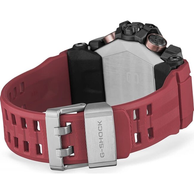 Casio G-Shock CASIO G-Shock GWG-B1000-1A4ER Mudmaster Solar Staal met Bordeauxrood Horlogeband