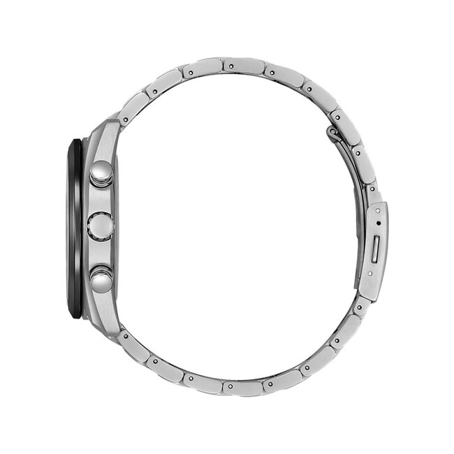 Citizen Citizen Horloge BY1010-81L Radio Controlled Eco-Drive Staal 100m Waterdicht Saffierglas met Blauwe Wijzerplaat 43mm