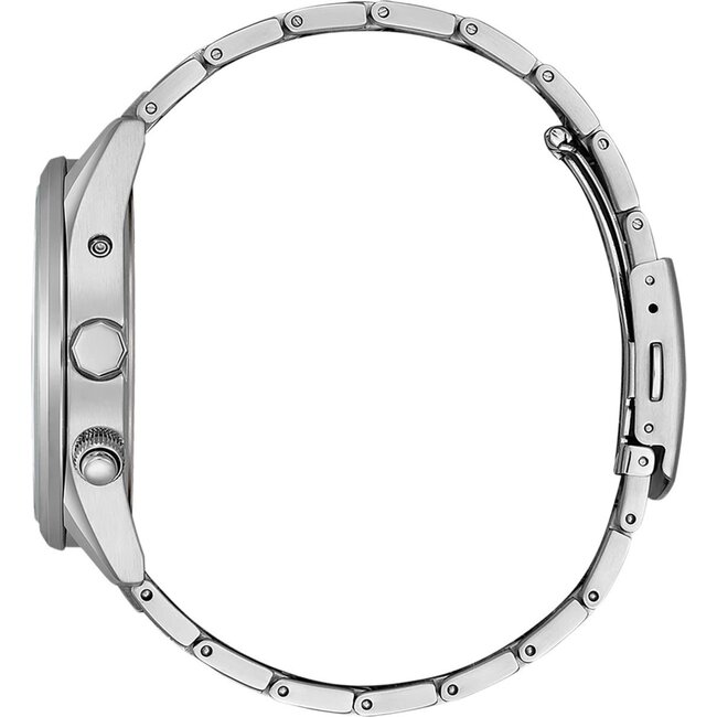 Citizen Citizen CB0270-87L Radio Controlled Staal Eco-drive Saffierglas 100m Waterdicht met Groene Wijzerplaat 43mm