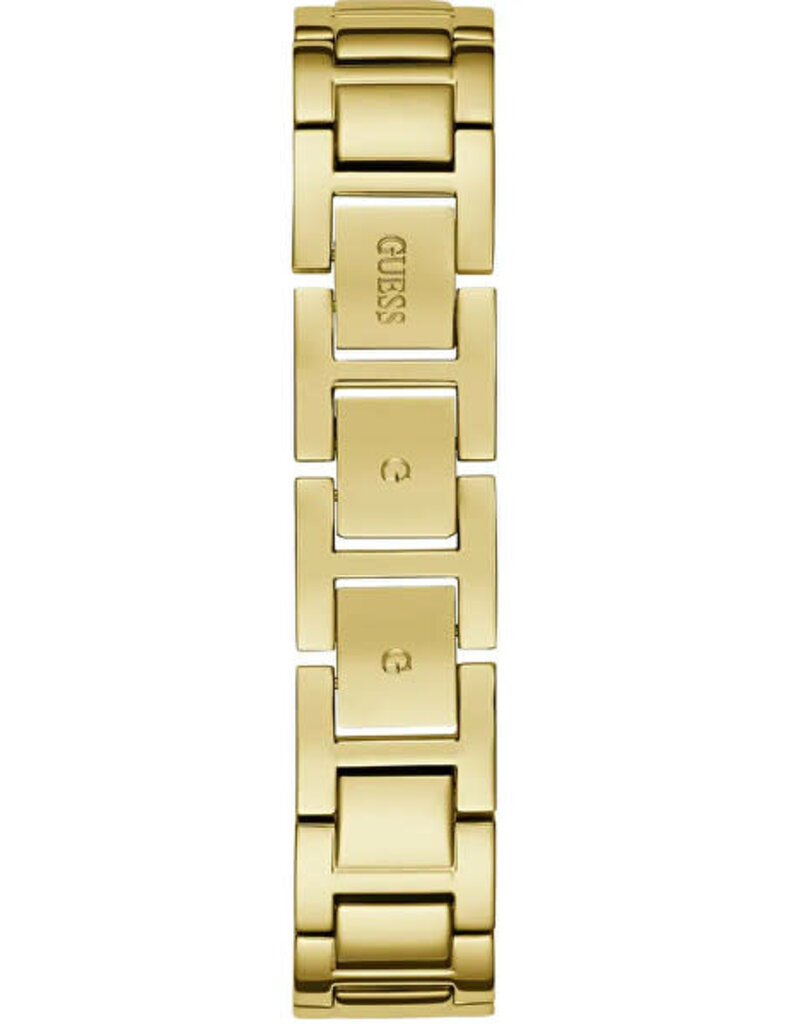 Guess Guess Dames Horloge GW0603L2 Staal met Geelgouden Platin Quartz Vierkant