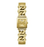 Guess Guess Dames Horloge GW0603L2 Staal met Geelgouden Platin Quartz Vierkant