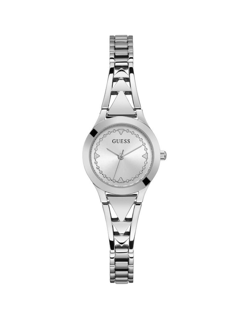 Guess Guess Dames Horloge GW0609L1 Staal Quartz met Zilveren Wijzerplaat