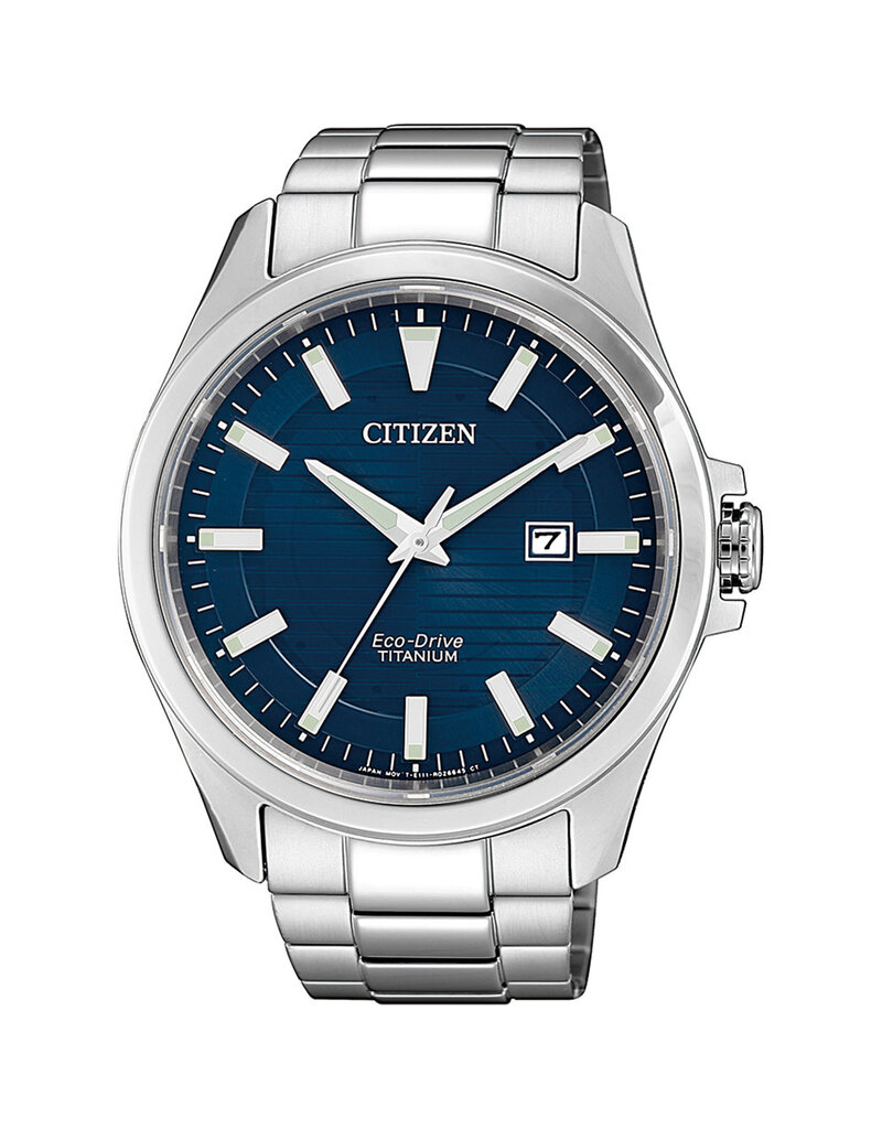 Citizen CITIZEN BM7470-84L eco-drive titanium horloge met blauwe wijzerplaat