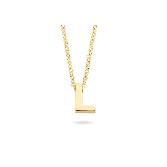Blush Blush Collier met Hanger 3155YGO_L 14k Geelgoud met de letter L 42cm