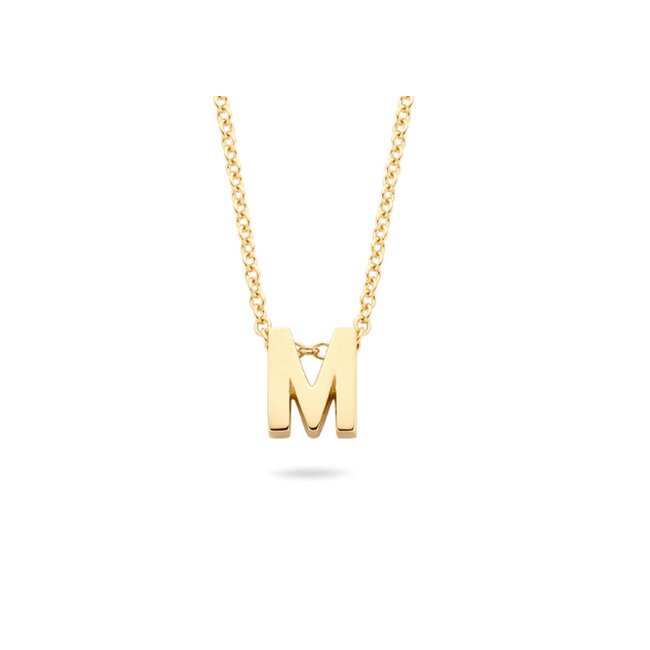 Blush Blush Collier met Hanger 3155YGO_M 14k Geelgoud met de letter M 42cm