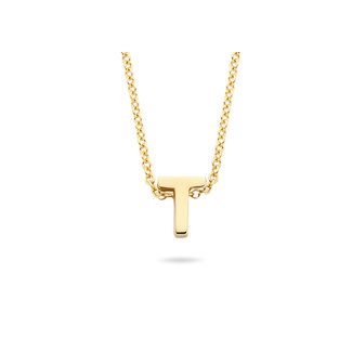 Blush Blush Collier met Hanger 3155YGO_T 14k Geelgoud met de letter T 42cm