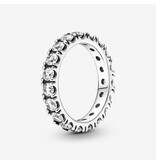 Pandora Pandora 190050C01-52 ring dames in 925 zilver met rondom briljant geslepen zirkonia in maat 52