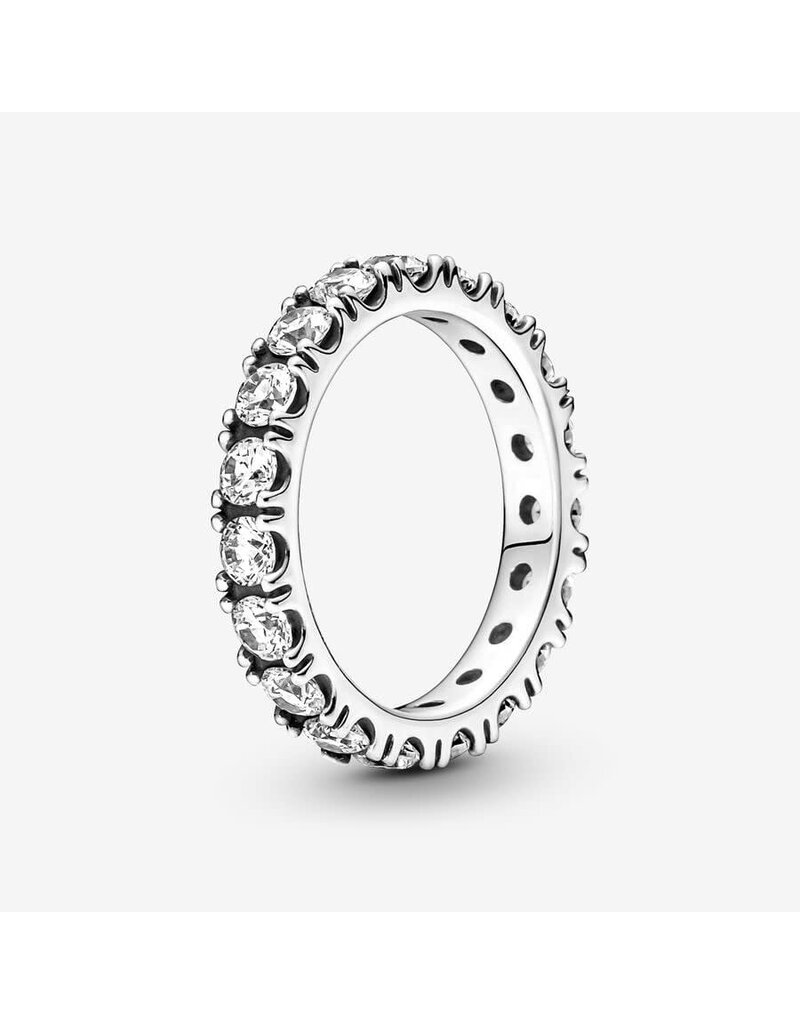 Pandora Pandora 190050c01-54 ring dames in 925 zilver met rondom briljant geslepen zirkonia in maat 54