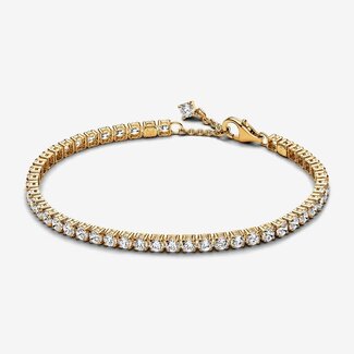 Pandora Pandora Armband 561469C01-18 Zilver met 14k Geelgouden Plating Tennisarmband met Zirkonia