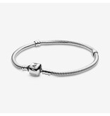 Pandora Pandora 590702HV-18 armband basis in 925 zilver met zilveren Pandora sluiting lengte 18 cm