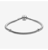 Pandora Pandora 590702HV-18 armband basis in 925 zilver met zilveren Pandora sluiting lengte 18 cm