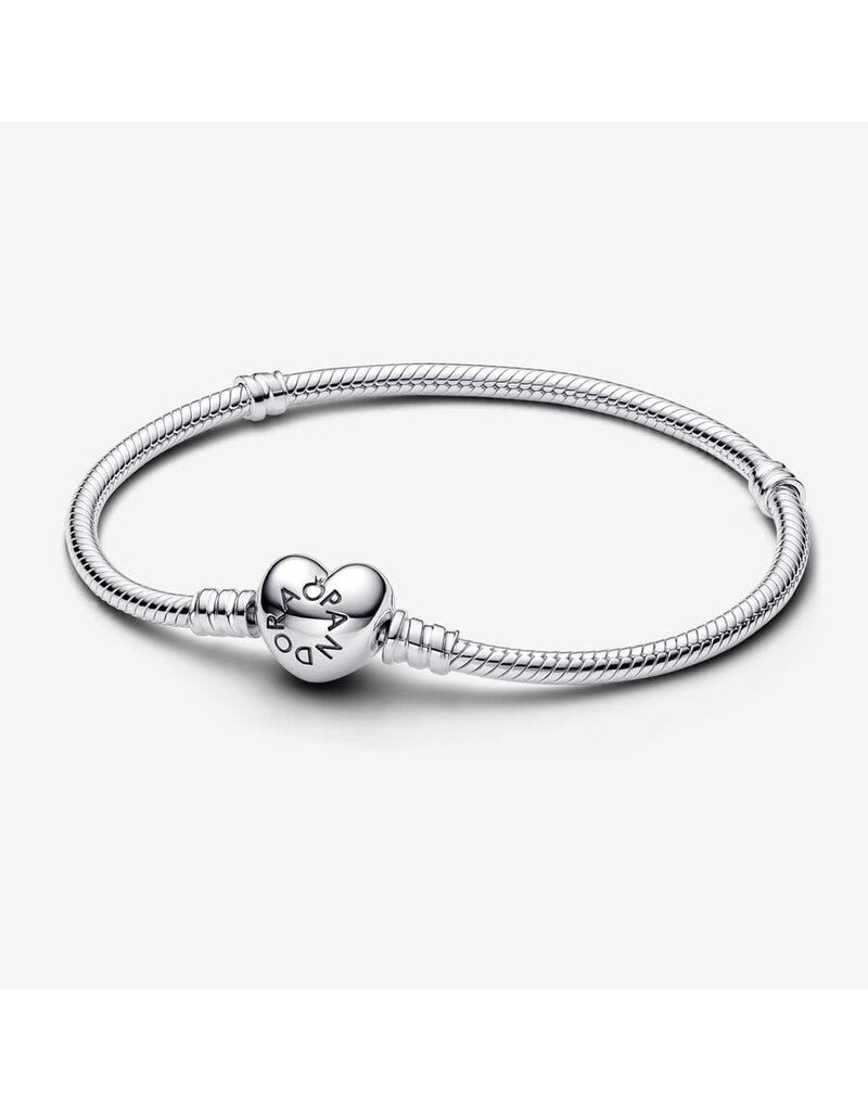 Pandora Pandora 590719-16 armband basis in 925 zilver met zilveren hart als sluiting lengte 16 cm