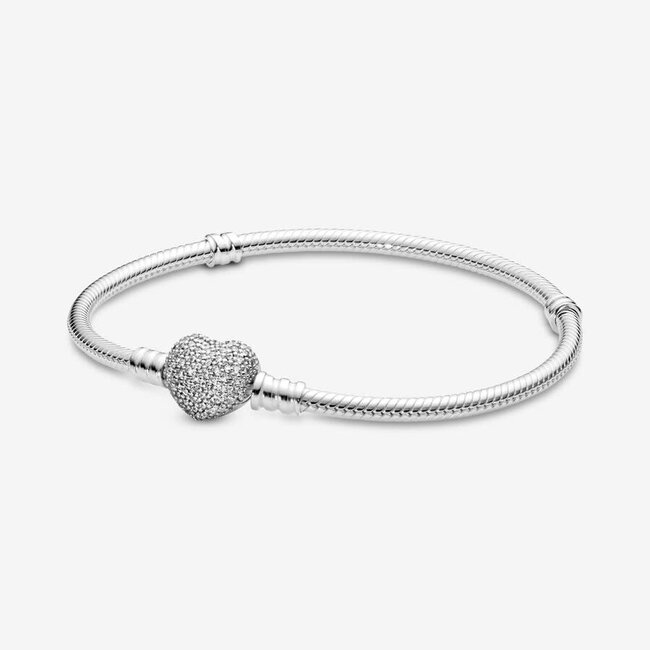 Pandora Pandora Armband 590727CZ-17 Zilver met Pavé Gezette Zirkonia opHartsluiting 17 cm