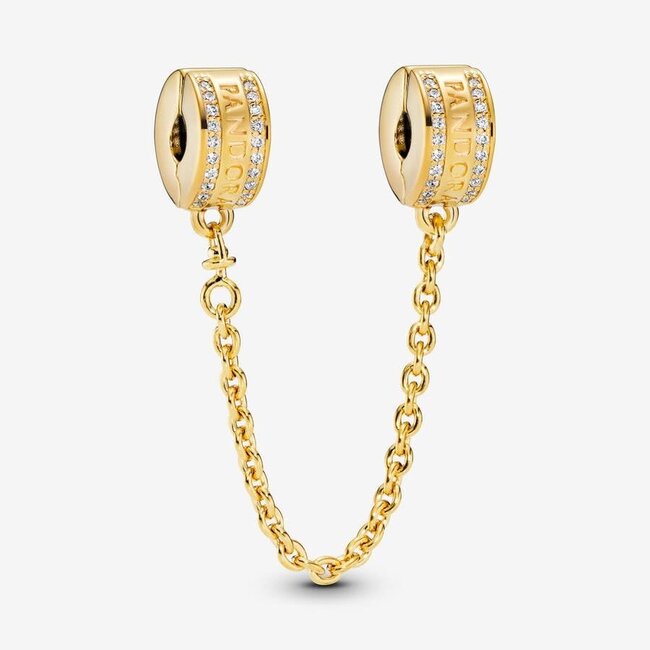 Pandora Pandora Bedel 768642C01-05  Zilver met 14k Geelgouden Plating met Zirkonia