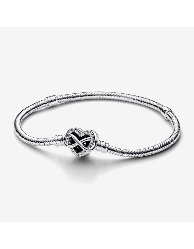 Pandora Pandora Armband 592645C01-20 basis 925 zilver met infinity heart sluiting met zirconia 20 cm lengte.