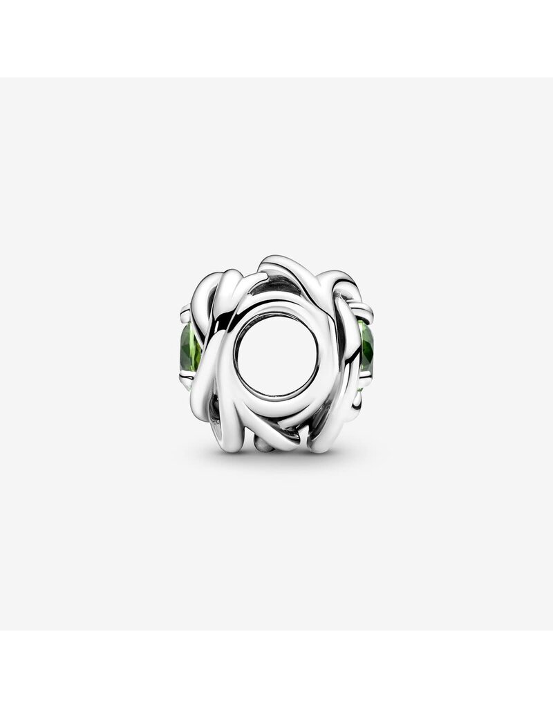 Pandora Pandora 790065C03 Bedel fantasie in 925 zilver met groene zirkonia