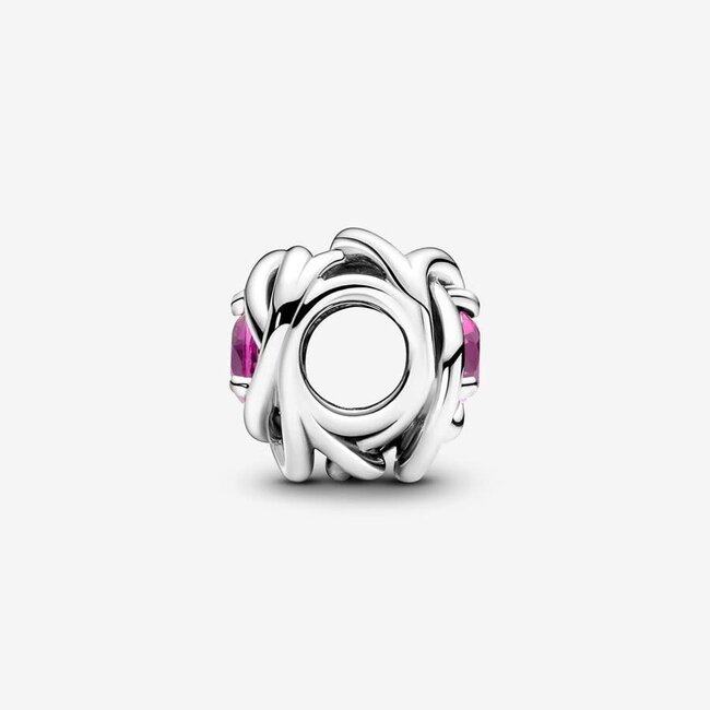 Pandora Pandora Bedel 790065C05 Zilver Geboortesteen met Roze Zirkonia