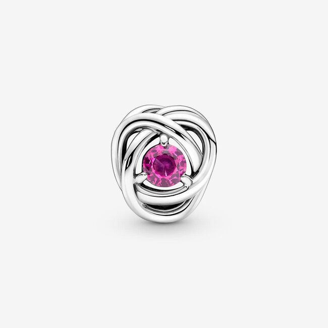 Pandora Pandora Bedel 790065C05 Zilver Geboortesteen met Roze Zirkonia