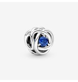 Pandora Pandora 790065C07 bedel fantasie in 925 zilver met blauwe zirkonia