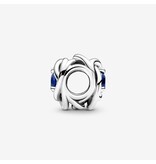 Pandora Pandora 790065C07 bedel fantasie in 925 zilver met blauwe zirkonia