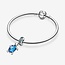 Pandora Pandora Bedel 798939C01 Zilver Zeeschildpad met Icey Green en Blauw Murano Glas