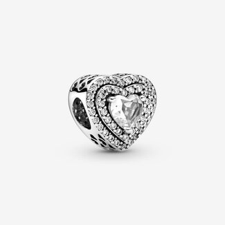 Pandora Pandora 799218C01 bedel in 925 zilver hart met zirkonia