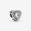 Pandora Pandora 799218C01 bedel in 925 zilver hart met zirkonia