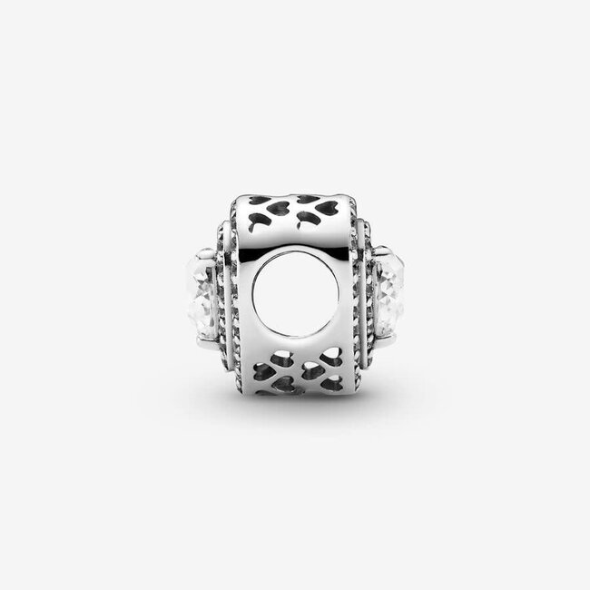 Pandora Pandora 799218C01 bedel in 925 zilver hart met zirkonia