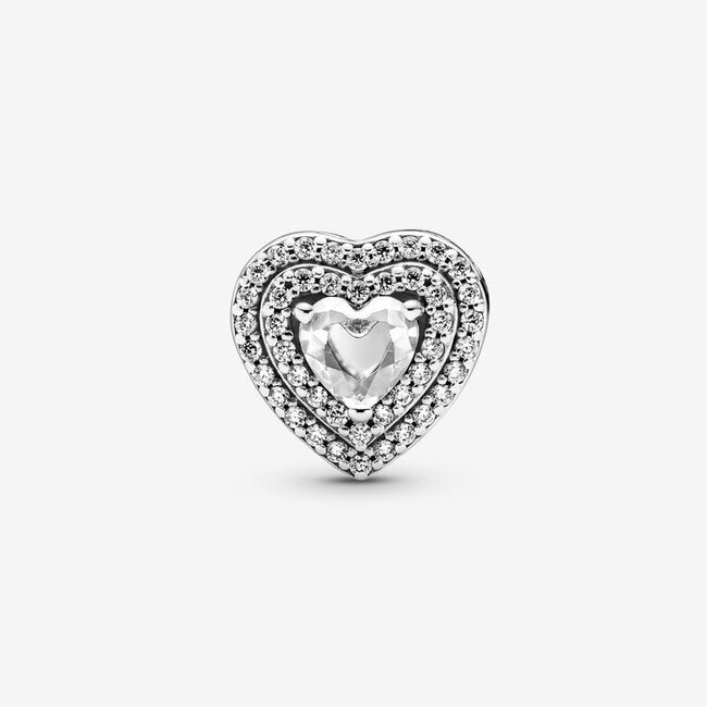 Pandora Pandora 799218C01 bedel in 925 zilver hart met zirkonia
