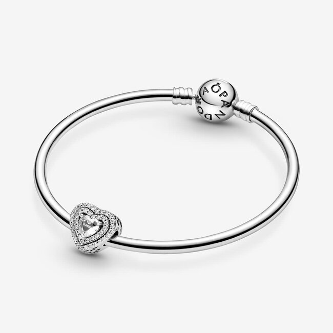 Pandora Pandora 799218C01 bedel in 925 zilver hart met zirkonia