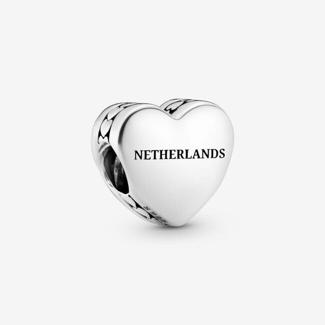 Pandora Pandora Bedel 792015_E041 Zilver Hart met  Nederlandse Tulp