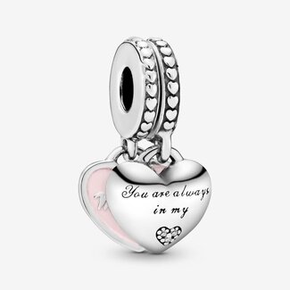 Pandora Pandora Bedel 792072EN40  925 Zilver Mother and Daugther met rose Zirkonia