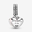 Pandora Pandora Bedel 792072EN40  925 Zilver Mother and Daugther met rose Zirkonia