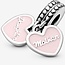 Pandora Pandora Bedel 792072EN40  925 Zilver Mother and Daugther met rose Zirkonia