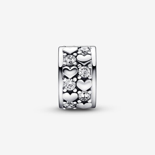 Pandora Pandora Bedel 792235C01 Zilver Hart met Zirkonia Clip