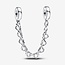 Pandora Pandora Bedel 792274C00-05  Zilver Veligheidsketting met Hartjes