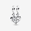 Pandora Pandora Bedel 792643C01  925 Zilver Deelbaar Hart Bangle met Zirkonia
