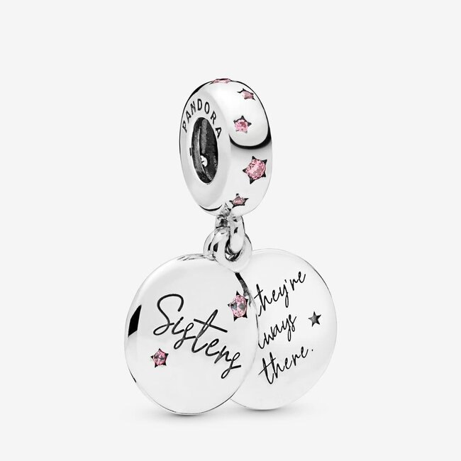 Pandora Pandora Bedel 798012FPC  Zilver Sisters met Roze Zirkonia