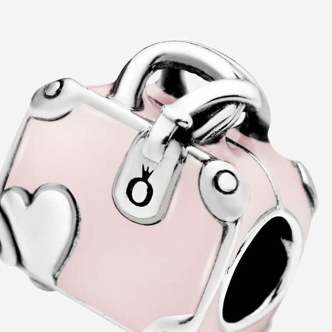 Pandora Pandora Bedel 798063EN124 Zilver Koffer met Roze Emaille