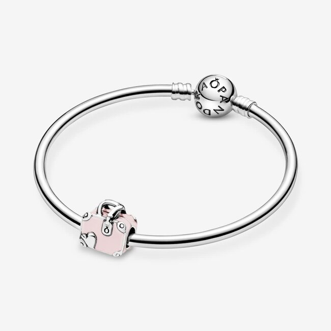 Pandora Pandora Bedel 798063EN124 Zilver Koffer met Roze Emaille