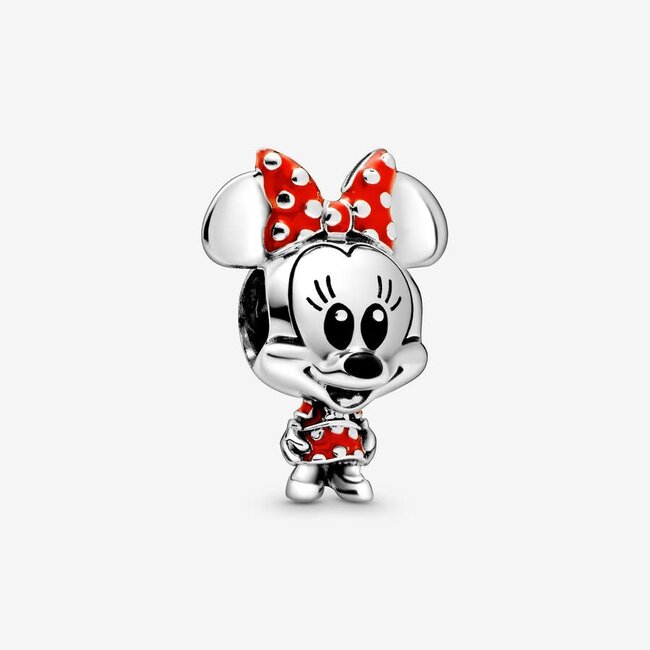 Pandora Pandora Bedel 798880C02 Zilver Disney Minnie met Rood en Zwart Emaille