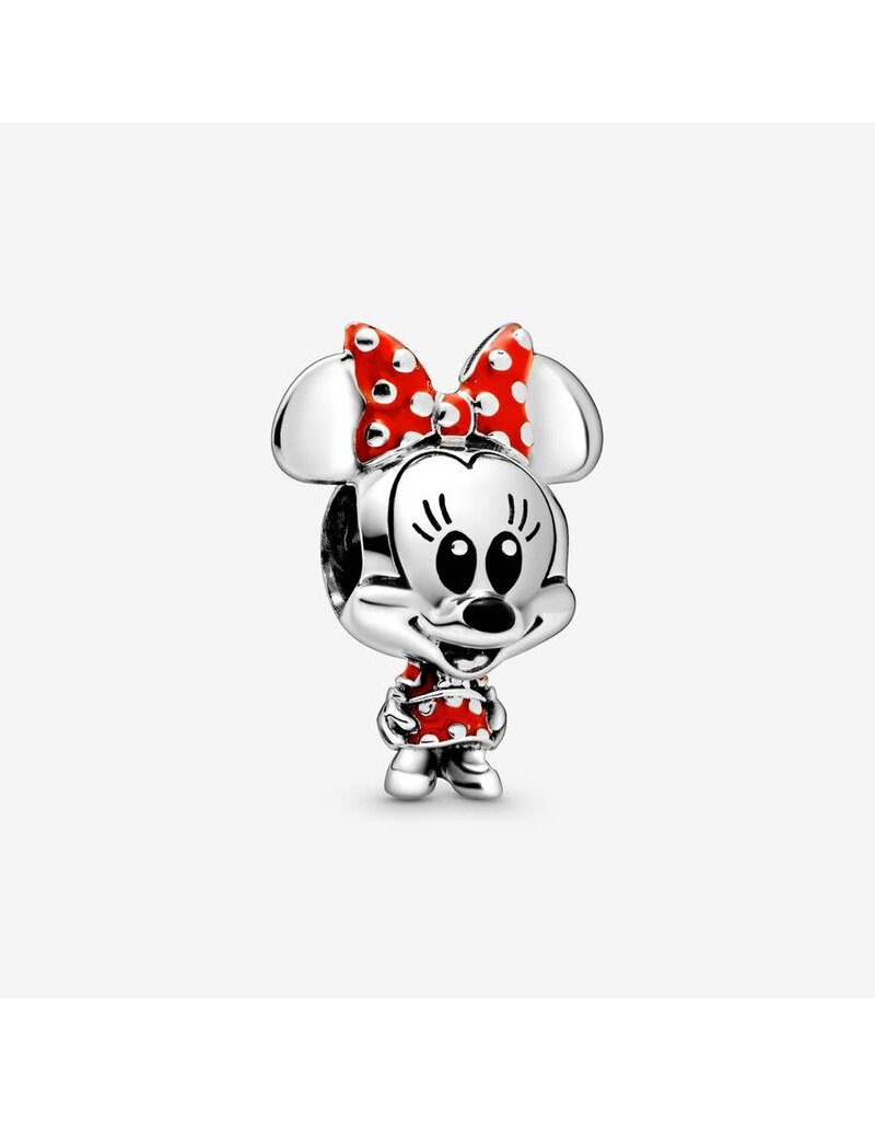 Pandora Pandora 798880C02 bedel in 925 zilver Disney Minnie met rood en zwart emaille