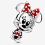 Pandora Pandora Bedel 798880C02 Zilver Disney Minnie met Rood en Zwart Emaille