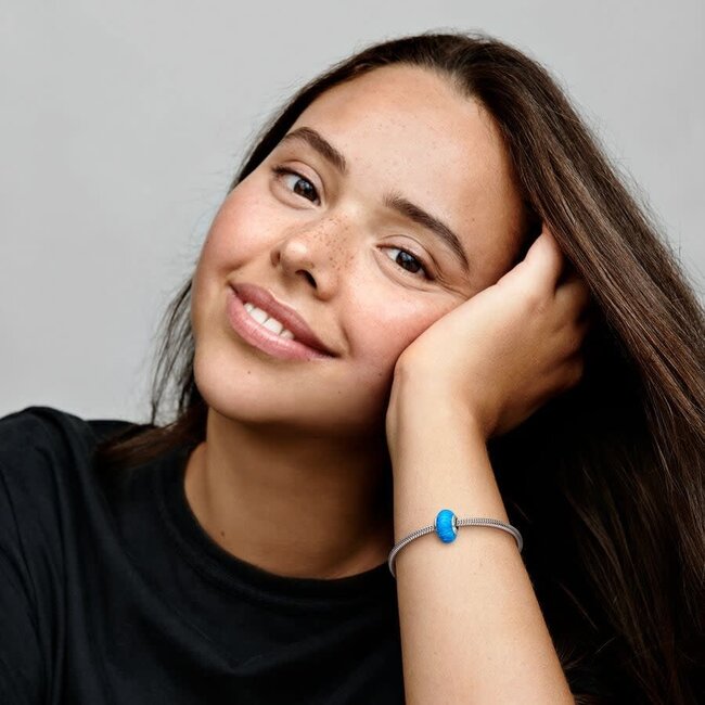 Pandora pandora 79169c02 blauwe opal steen bedel