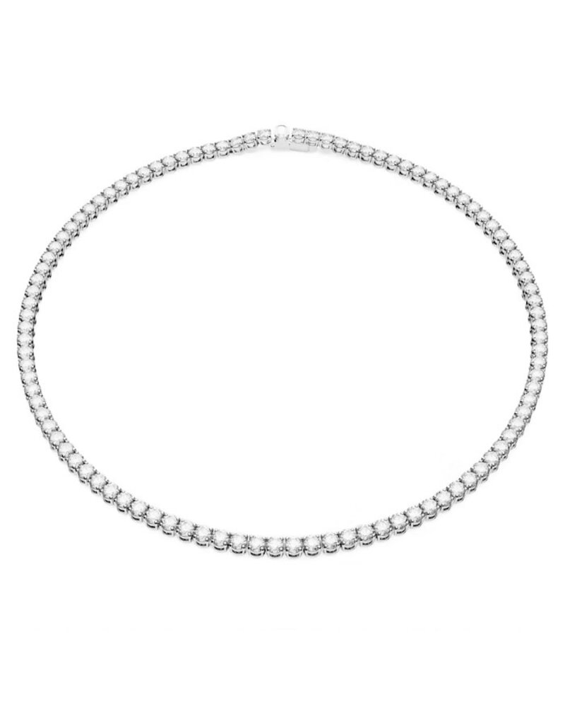 Swarovski Swarovski 5661257 dames Matrix tennis collier in  witgoud rhodium plated met rondom Swarovski kristallen 50 cm lengte