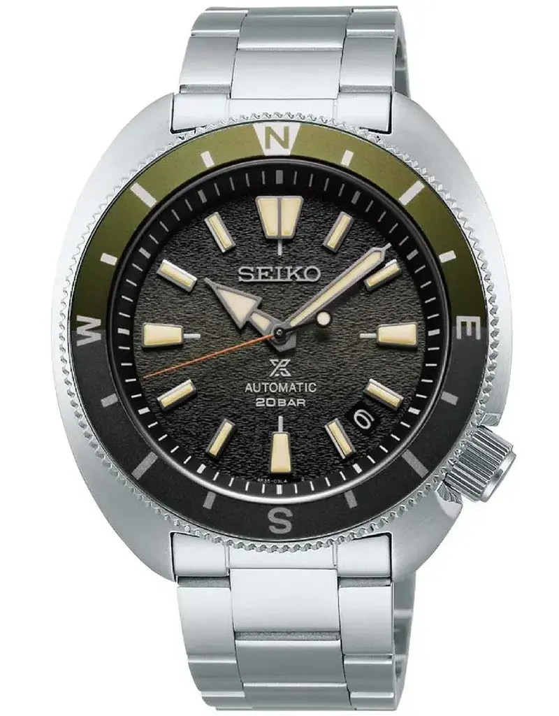 Seiko Seiko SRPK77K1 Heren horloge Prospex automaat staal met grijze wijzerplaat met extra band in donker grijs limited edition