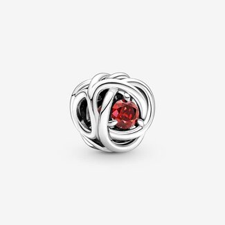 Pandora Pandora Bedel 790065C06 Zilver Geboortesteen Salsa Rode Zirkonia